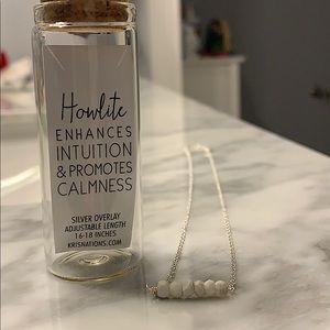 Kris Nations Howlite bar necklace